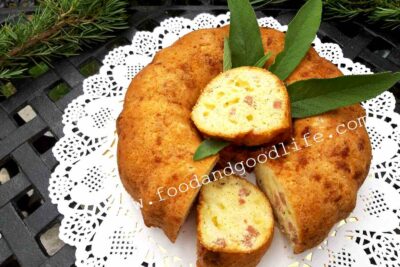 Casatiello low carb-keto, fetta casatiello low carb-keto, fetta