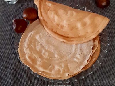 Crepes alla castagna senza latte e senza nichel Crepes con farina di castagne, senza glutine e lattosio