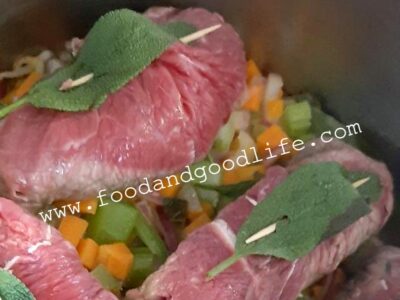 Involtini ripieni di carne rosolati senza farina Involtini ripieni di carne rosolati